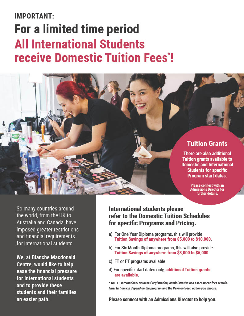 International Students, Courses &amp; Programs | Blanche Macdonald